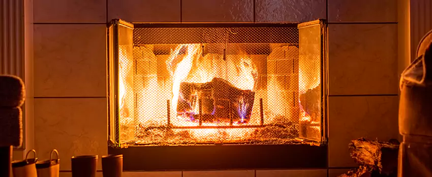 Mendota Hearth Landscape Fireplace Installation in Lauderdale Lakes, Florida